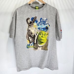 Shrek 2 Vintage Movie 2004 Dream Works Pepsi Collaboration Shirt Donkey Size‎ XL